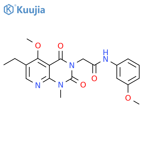 2-{6-ethyl-5-methoxy-1-methyl-2,4-dioxo-1H,2H,3H,4H-pyrido[2,3-d]pyrimidin-3-yl}-N-(3-methoxyphenyl)acetamide structure