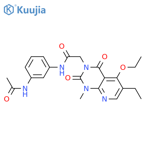 N-(3-acetamidophenyl)-2-{5-ethoxy-6-ethyl-1-methyl-2,4-dioxo-1H,2H,3H,4H-pyrido[2,3-d]pyrimidin-3-yl}acetamide structure