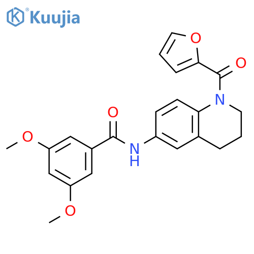 N-[1-(furan-2-carbonyl)-1,2,3,4-tetrahydroquinolin-6-yl]-3,5-dimethoxybenzamide structure