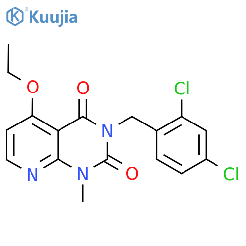 3-[(2,4-dichlorophenyl)methyl]-5-ethoxy-1-methyl-1H,2H,3H,4H-pyrido[2,3-d]pyrimidine-2,4-dione structure