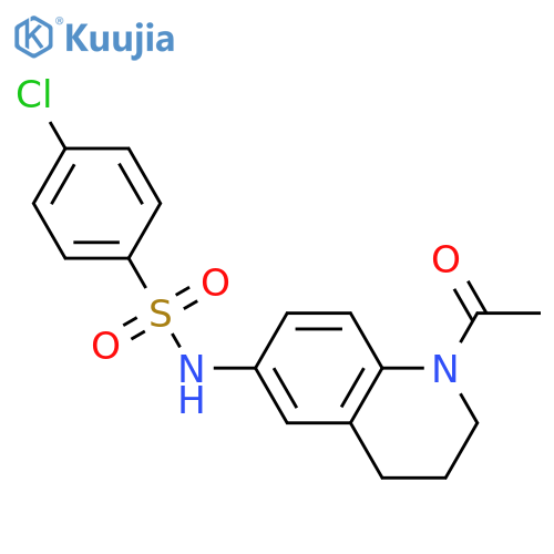 N-(1-acetyl-1,2,3,4-tetrahydroquinolin-6-yl)-4-chlorobenzene-1-sulfonamide structure