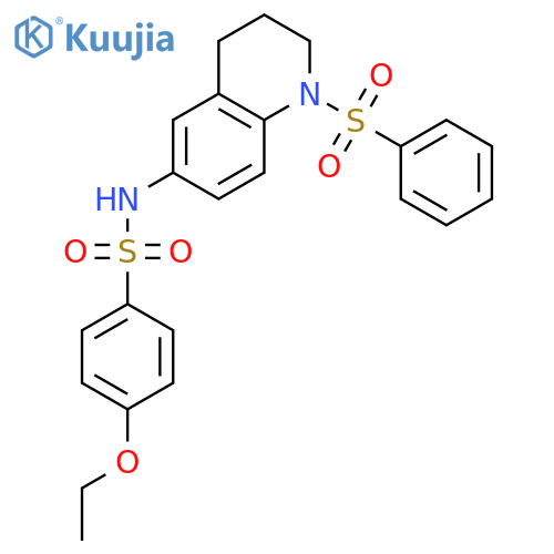 N-[1-(benzenesulfonyl)-1,2,3,4-tetrahydroquinolin-6-yl]-4-ethoxybenzene-1-sulfonamide structure