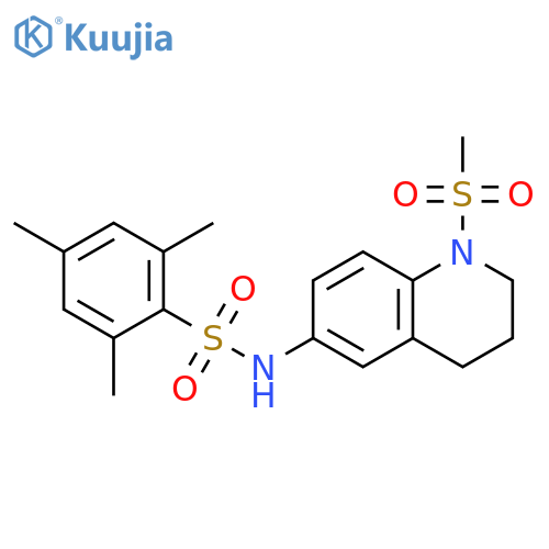 N-(1-methanesulfonyl-1,2,3,4-tetrahydroquinolin-6-yl)-2,4,6-trimethylbenzene-1-sulfonamide structure