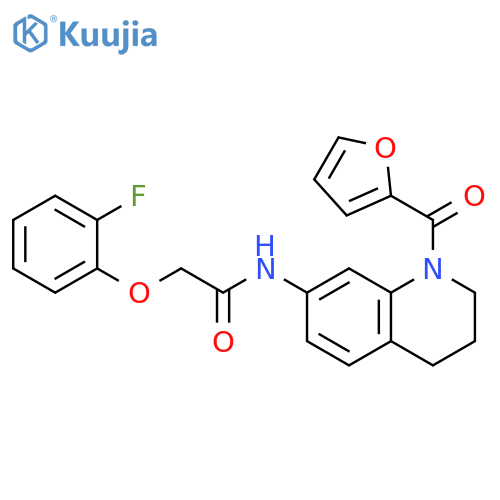 2-(2-fluorophenoxy)-N-[1-(furan-2-carbonyl)-1,2,3,4-tetrahydroquinolin-7-yl]acetamide structure