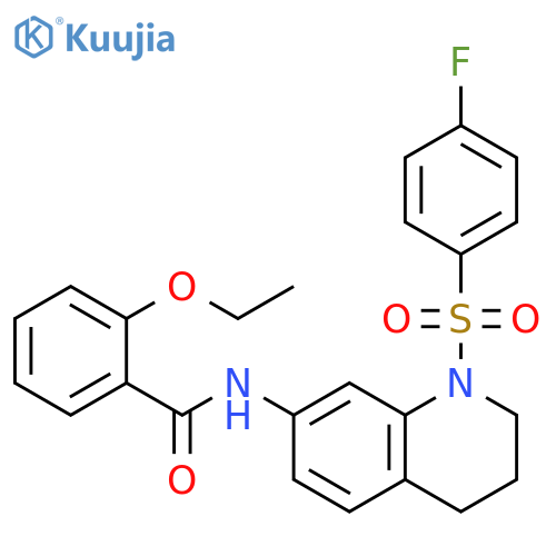 2-ethoxy-N-[1-(4-fluorobenzenesulfonyl)-1,2,3,4-tetrahydroquinolin-7-yl]benzamide structure