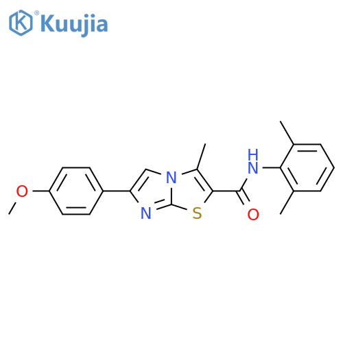 N-(2,6-dimethylphenyl)-6-(4-methoxyphenyl)-3-methylimidazo[2,1-b][1,3]thiazole-2-carboxamide structure