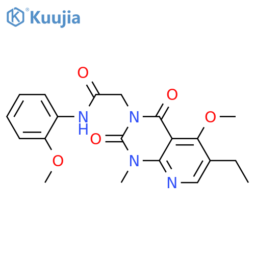 2-{6-ethyl-5-methoxy-1-methyl-2,4-dioxo-1H,2H,3H,4H-pyrido[2,3-d]pyrimidin-3-yl}-N-(2-methoxyphenyl)acetamide structure