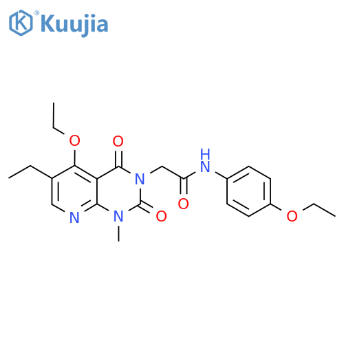 2-{5-ethoxy-6-ethyl-1-methyl-2,4-dioxo-1H,2H,3H,4H-pyrido[2,3-d]pyrimidin-3-yl}-N-(4-ethoxyphenyl)acetamide structure