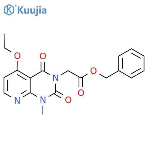 benzyl 2-{5-ethoxy-1-methyl-2,4-dioxo-1H,2H,3H,4H-pyrido[2,3-d]pyrimidin-3-yl}acetate structure