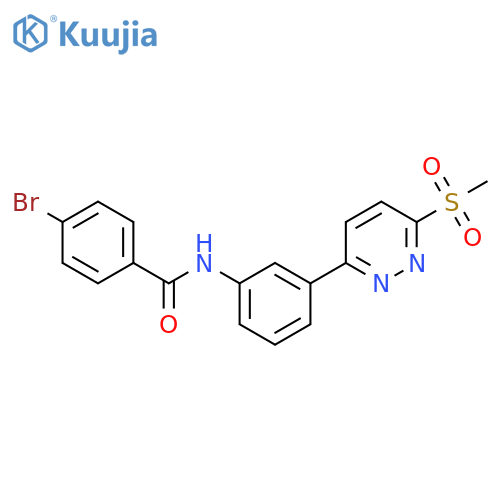 4-bromo-N-[3-(6-methanesulfonylpyridazin-3-yl)phenyl]benzamide structure