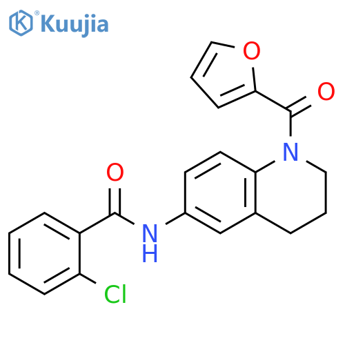 2-chloro-N-[1-(furan-2-carbonyl)-1,2,3,4-tetrahydroquinolin-6-yl]benzamide structure