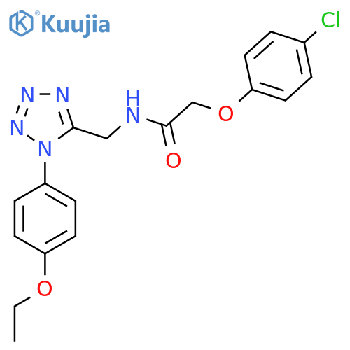 2-(4-chlorophenoxy)-N-{[1-(4-ethoxyphenyl)-1H-1,2,3,4-tetrazol-5-yl]methyl}acetamide structure