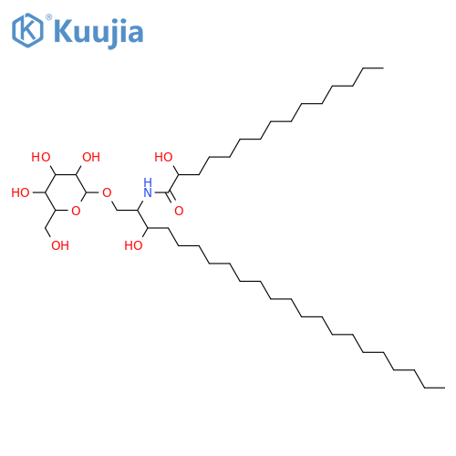 2-Amino-1,3-docosanediol; (2S,3R)-form, N-(2R-Hydroxypentadecanoyl), 1-O-β-D-glucopyranoside structure