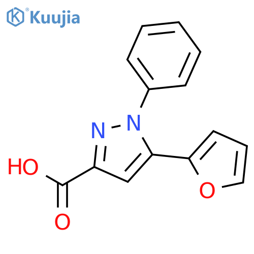 5-(Furan-2-yl)-1-phenyl-1H-pyrazole-3-carboxylic acid structure