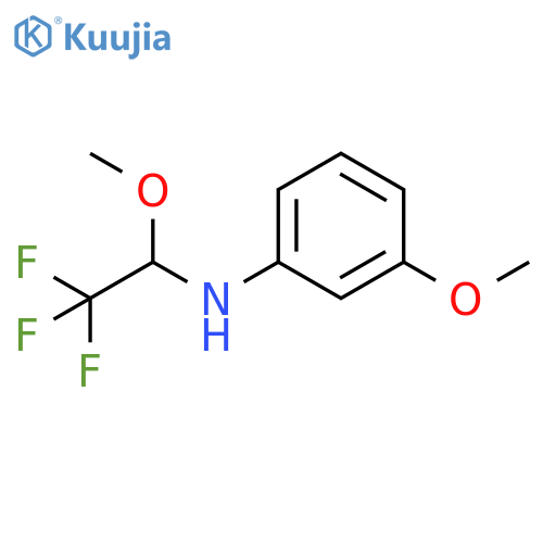 Benzenamine, 3-methoxy-N-(2,2,2-trifluoro-1-methoxyethyl)- structure