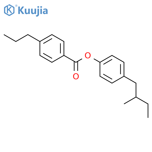 Benzoic acid,4-propyl-, 4-(2-methylbutyl)phenyl ester structure
