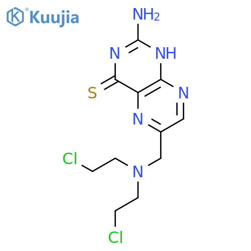 4(1H)-Pteridinethione, 2-amino-6-[[bis(2-chloroethyl)amino]methyl]- structure