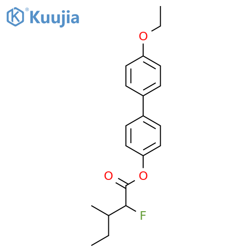 Pentanoic acid, 2-fluoro-3-methyl-, 4'-ethoxy[1,1'-biphenyl]-4-yl ester structure