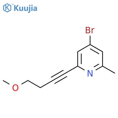 4-Bromo-2-(4-methoxybut-1-ynyl)-6-methylpyridine structure
