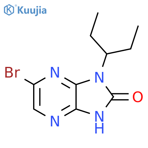 6-Bromo-1-(1-ethylpropyl)-1,3-dihydro-2H-imidazo4,5-bpyrazin-2-one structure