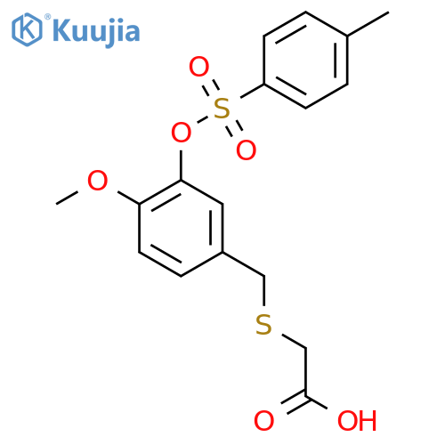 2-(4-Methoxy-3-(tosyloxy)benzylthio)acetic acid structure