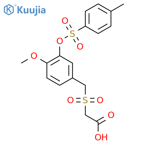 2-(4-Methoxy-3-(tosyloxy)benzylsulfonyl)acetic acid structure