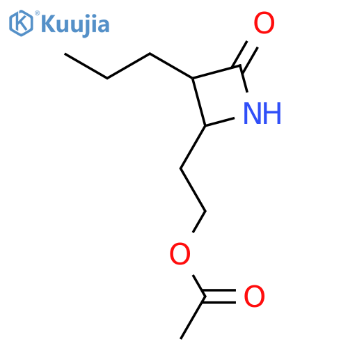 2-Azetidinone, 4-[2-(acetyloxy)ethyl]-3-propyl- structure