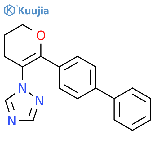 1H-1,2,4-Triazole, 1-(6-[1,1'-biphenyl]-4-yl-3,4-dihydro-2H-pyran-5-yl)- structure