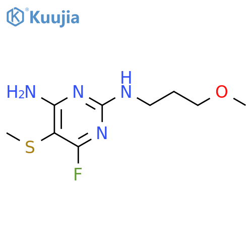 2,4-PYRIMIDINEDIAMINE, 6-FLUORO-N2-(3-METHOXYPROPYL)-5-(METHYLTHIO)- structure