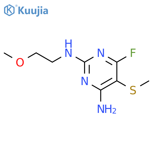 2,4-Pyrimidinediamine, 6-fluoro-N2-(2-methoxyethyl)-5-(methylthio)- structure