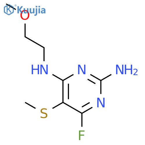 2,4-Pyrimidinediamine, 6-fluoro-N4-(2-methoxyethyl)-5-(methylthio)- structure