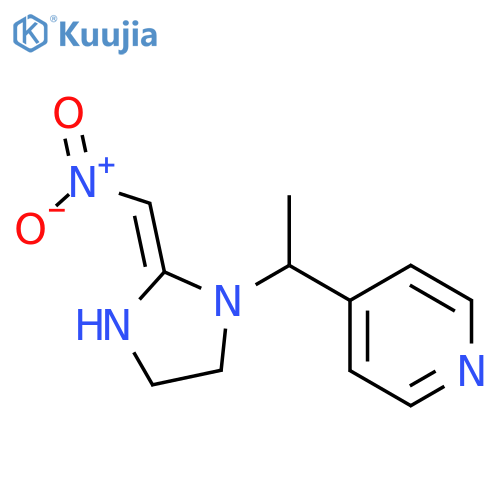 Pyridine, 4-[1-[2-(nitromethylene)-1-imidazolidinyl]ethyl]- structure