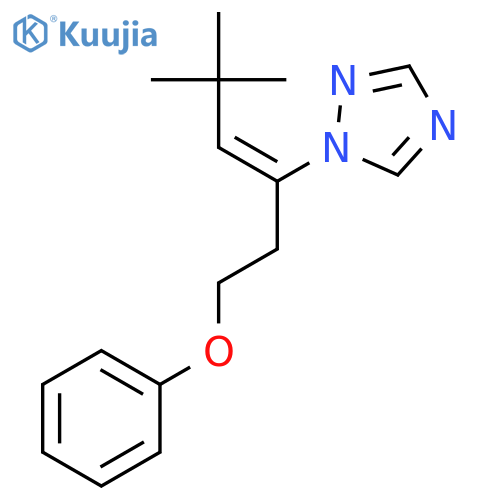 1H-1,2,4-Triazole, 1-[3,3-dimethyl-1-(2-phenoxyethyl)-1-butenyl]- structure