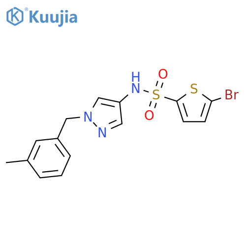 <br>5-Bromo-thiophene-2-sulfonic acid [1-(3-methyl-benzyl)-1H-pyrazol-4-yl]-ami de structure