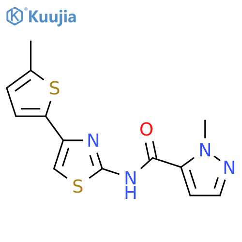 <br>1-methyl-N-[4-(5-methylthien-2-yl)-1,3-thiazol-2-yl]-1H-pyrazole-5-carboxam ide structure