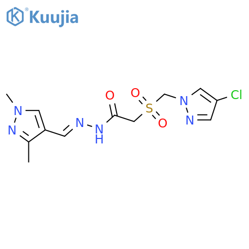 <br>(4-Chloro-pyrazol-1-ylmethanesulfonyl)-acetic acid (1,3-dimethyl-1H-pyrazol -4-ylmethylene)-hydrazide structure