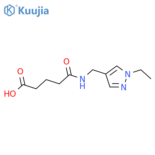 4-[(1-Ethyl-1H-pyrazol-4-ylmethyl)-carbamoyl]-butyricacid structure