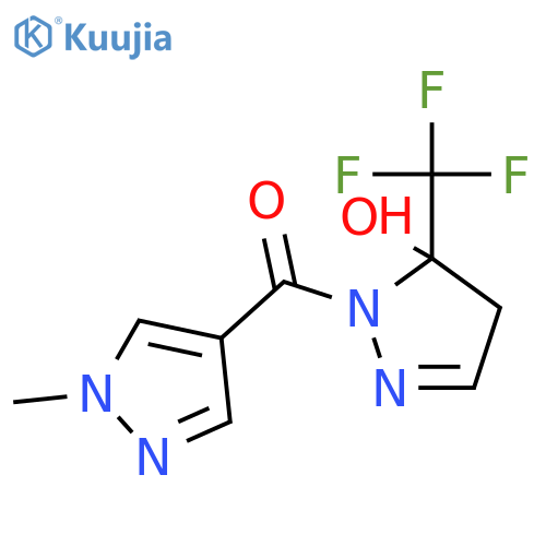 <br>(5-Hydroxy-5-trifluoromethyl-4,5-dihydro-pyrazol-1-yl)-(1-methyl-1H-pyrazol -4-yl)-methanone structure