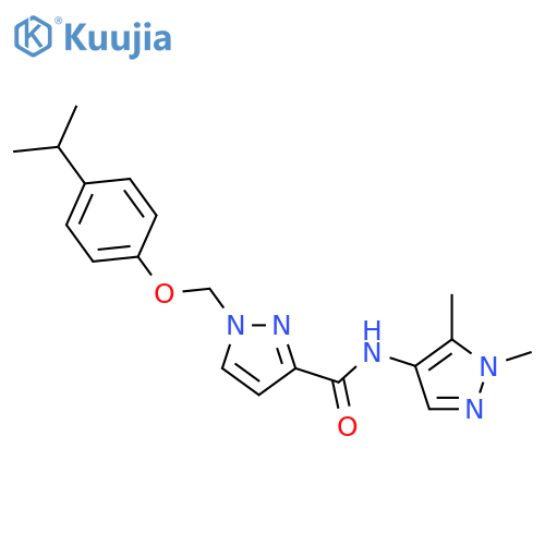 <br>1-(4-Isopropyl-phenoxymethyl)-1H-pyrazole-3-carboxylic acid (1,5-dimethyl-1 H-pyrazol-4-yl)-amide structure