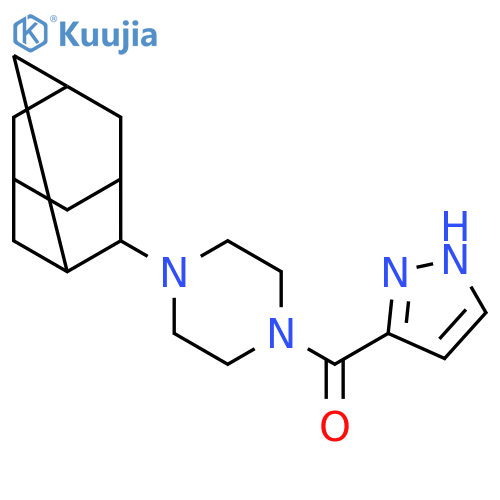 (4-Adamantan-2-yl-piperazin-1-yl)-(1H-pyrazol-3-yl)-methanone structure