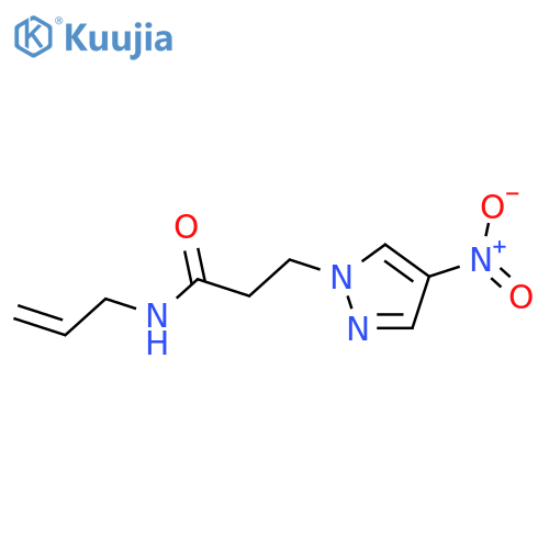 3-(4-nitro-1H-pyrazol-1-yl)-N-(prop-2-en-1-yl)propanamide structure