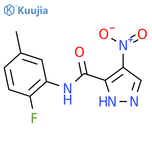 4-Nitro-1H-pyrazole-3-carboxylic acid (2-fluoro-5-methyl-phenyl)-amide structure