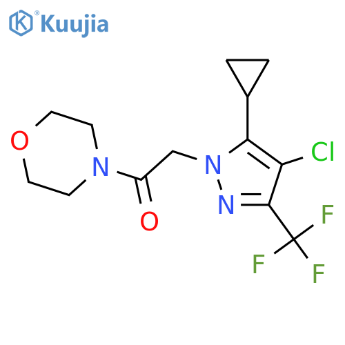 <br>2-(4-Chloro-5-cyclopropyl-3-trifluoromethyl-pyrazol-1-yl)-1-morpholin-4-yl- ethanone structure