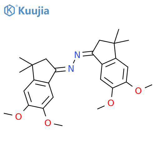1H-Inden-1-one, 2,3-dihydro-5,6-dimethoxy-3,3-dimethyl-, (2,3-dihydro-5,6-dimethoxy-3,3-dimethyl-1H-inden-1-ylidene)hydrazone structure