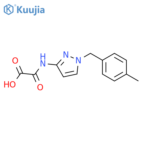 N-[1-(4-Methyl-benzyl)-1H-pyrazol-3-yl]-oxalamic acid structure