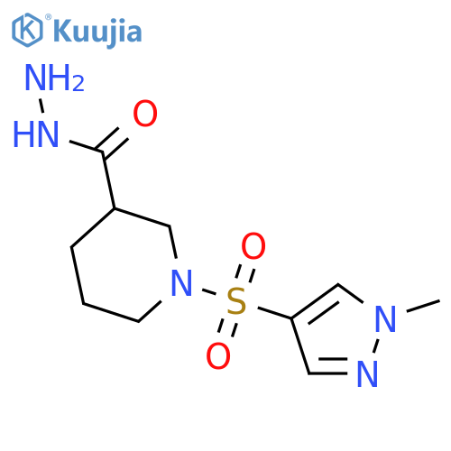 1-(1-methyl-1H-pyrazol-4-yl)sulfonylpiperidine-3-carbohydrazide structure