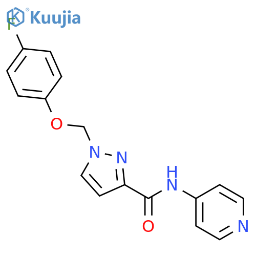 1-(4-Fluoro-phenoxymethyl)-1H-pyrazole-3-carboxylic acid pyridin-4-ylamide structure