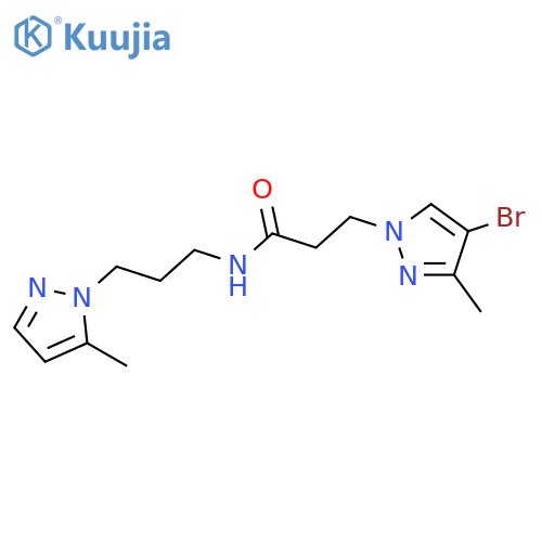 <br>3-(4-Bromo-3-methyl-pyrazol-1-yl)-N-[3-(5-methyl-pyrazol-1-yl)-propyl]-prop ionamide structure