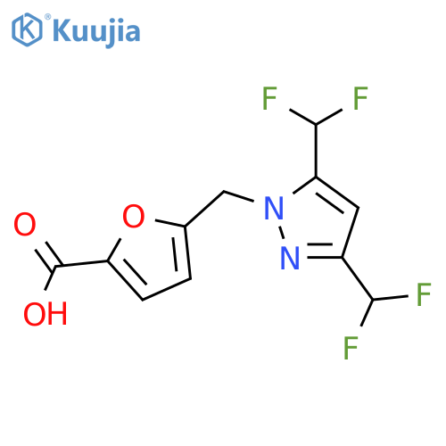 5-{3,5-Bis(difluoromethyl)-1H-pyrazol-1-ylmethyl}-2-furoic Acid structure