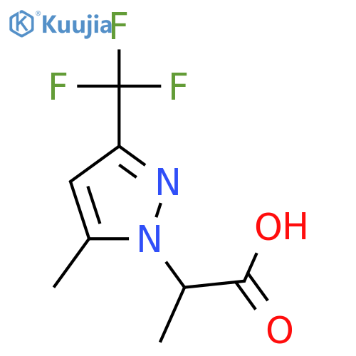 2-[5-methyl-3-(trifluoromethyl)-1h-pyrazol-1-yl]propanoic Acid structure